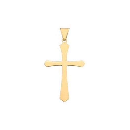 BNH kors vedhæng i 8 eller 14 karat guld med let buet kant i klassisk design 21 x 34 mm.